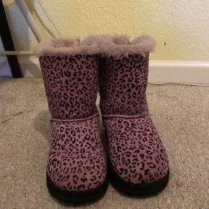 Purple leopard print ugg boots